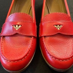 Tory Burch “Pennie” Penny Loafer Saffiano Leather